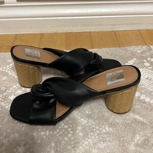 NWOT DV By Dolce Vita Milna Womens Woven Square toe Block Heels 8.5